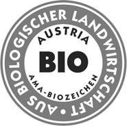 GÜTEZEICHEN Bio Austria Erde & Saat rot, weiß Text: schwarz, weiß Damit Lebensmittel aus biologischer