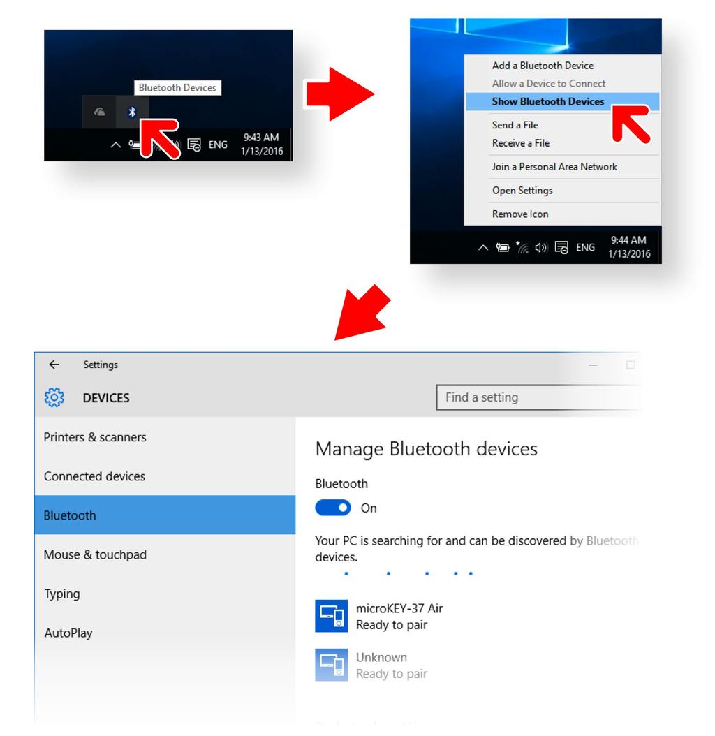 Verbindungen unter Windows Voraussetzungen PC mit Betriebssystem ab Windows 8.1 und Bluetooth 4.0-Schnittstelle oder Computer mit USB-Adapter, der Bluetooth 4.0 Smart unterstützt.