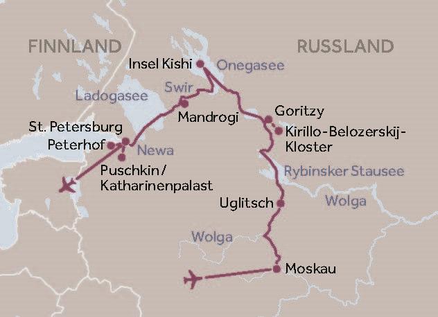 3 NZZ-REISEN EXKLUSIV Wasserwege der Zaren Flusskreuzfahrt von Moskau nach St.