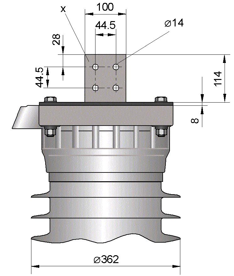 Fig. 11 NEMA-Flachanschluss Weiter ist auf die elektrochemische Verträglichkeit der verwendeten