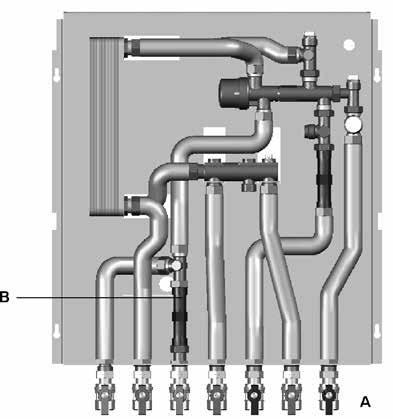 Komplettierung Montage eines Kaltwasserzählers (Option) TA-COMFORT-Stationen sind mit einem Passstück für einen Kaltwasserzähler ausgerüstet, das vor r Montage s Kaltwasserzählers entfernt wern muss.
