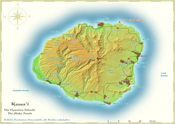Anschließend können Sie die Opeaka und Wailua Falls auf der Ostseite Kauai`s erkunden. Hier gäbe es auch die Möglichkeit an einer Paddeltour auf dem Wailua River.