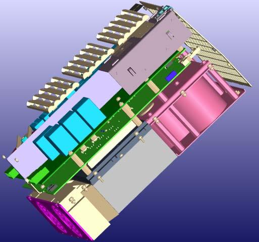 2.4 Mechanisches Design In Bild 8 ist das mechanische Design des Umrichters dargestellt. Hierzu ist die Außenwand des Gerätes ausgeblendet: kv 1..5. V spektrum.b 1 1 2 1 1 1 1 1.5 1 1 1 1 1 2 1.