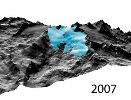 Der Gletscher Abbildung 4: Ausdehnung des Hallstätter Gletschers 1856 und 2007 Quelle: http://www.dachsteingletscher.info/?do=results, Abfragedatum 09.08.2010. 2.4.4. Massenbilanz Gletschermassenbilanzen werden für einen fixen Zeitraum erstellt.