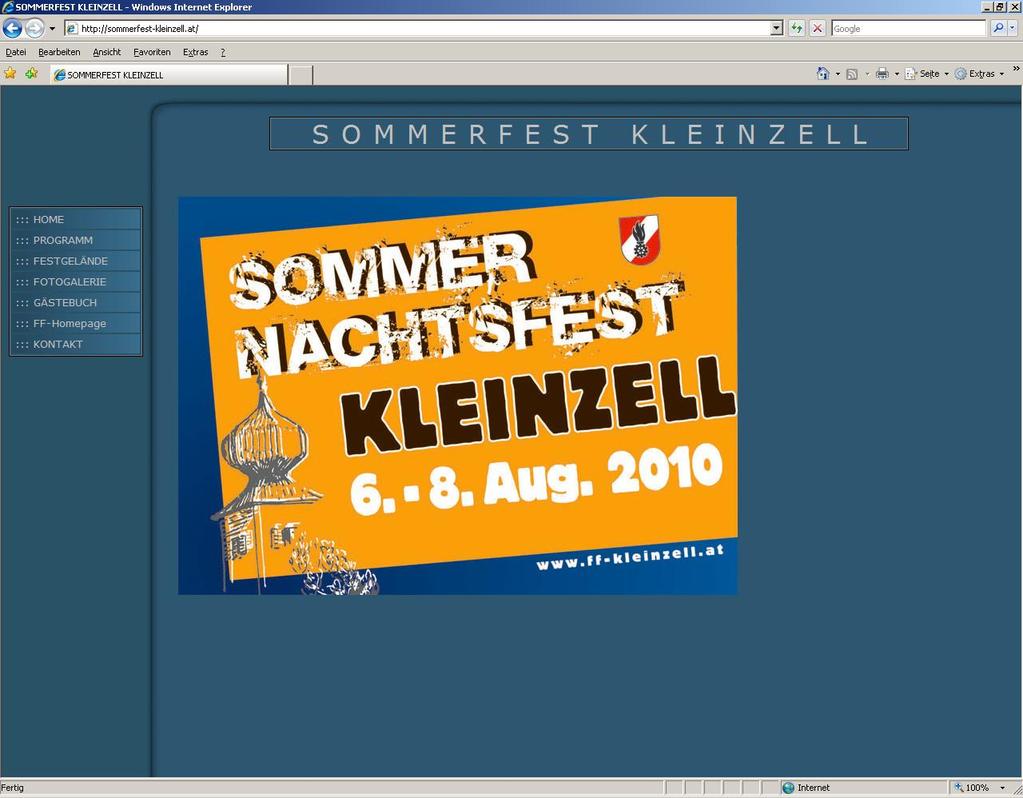 Homepage Sommernachtsfest-Kleinzell