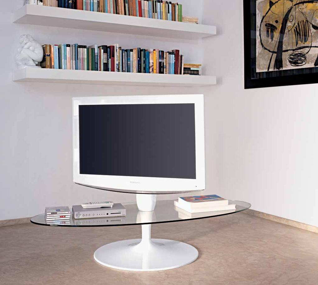King nero ovale in vetro per TV LCD/LED/Plasma 