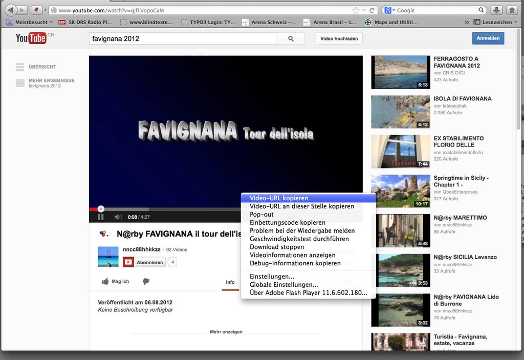 YouTube-Video hinzufügen Öffnen Sie in einem neuen Browserfenster das gewünschte Youtube-Video, drücken