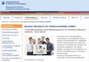 Garching-Hochbrück Kursprogramm Berater/in für Elektromobilität (HWK) Anmeldung über