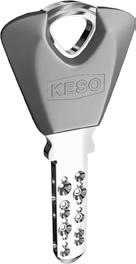 Farbkappenschlüssel Produkt Serie Anlagen H+G GH Nachschlüssel 2000S 20.970.000 2000S Ω 20.970.010 4000S Ω 40.970.010 Auch die klare Differenzierung von Schlüsseln mittels Farbkappen gehört zum KESO Konzept.