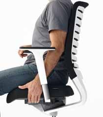 Sitzhöhe Jeder Mensch ist anders. Ihr Stuhl passt sich Ihren Wünschen stufenlos an. Seat height Every person is different. Your chair can be infinitely adjusted to meet your needs.