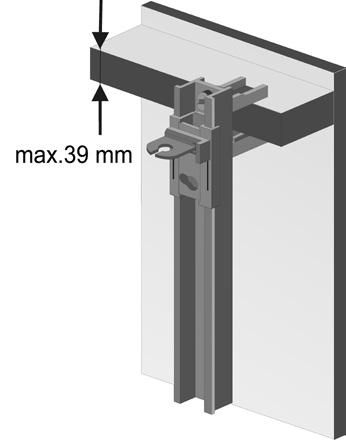 (3) Tighten the clamping screws. (4) Premount the retaining rail with the sliding part for the sensor (5), and set the requested position of the sensor in the process.