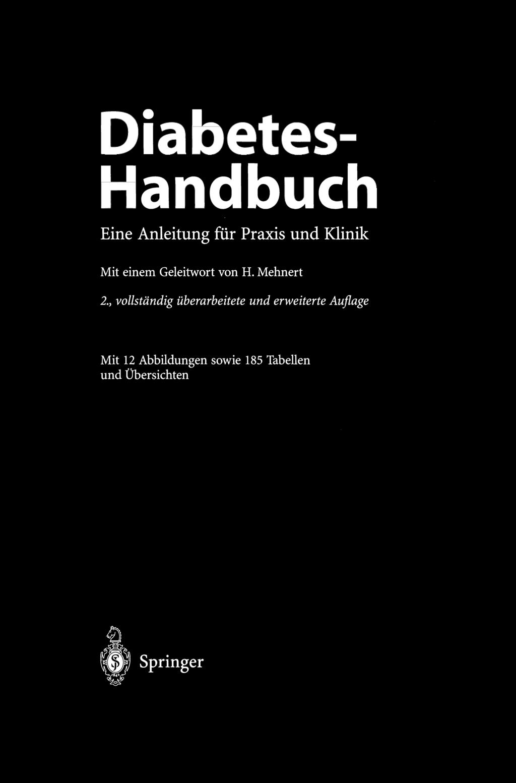 Peter Hien Diabetes Handbuch Eine Anleitung für Praxis und Klinik Mit einem Geleitwort von H. Mehnert 2.