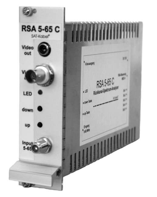 RSA 5-65 C Beschreibung Der RSA 5-65 C ist ein Rückkanal-Spektrum-Analyser. Dieser scannt die Signale des Rückkanals im Spektrum 5 65 MHz.