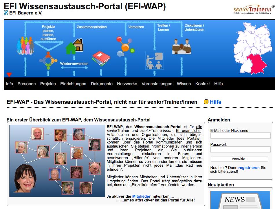 das EFI Wissensaustausch-Portal