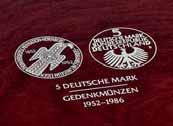 325 204 A 59,95 VOLTERRA DUO de Luxe für 5-DM-Gedenkmünzen Mit 2 Einlagen für alle 43 deutschen 5-DM-Gedenkmünzen der Jahre 1952 1986 in Kapseln.