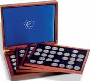 je 25 runde Felder (32 mm Ø),  313 626 A 59,95 Für 105 2-Euro-Münzen in Kapseln MünzØ 26 mm, 3 Einlagen, je 35
