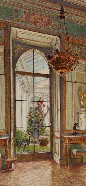 Rudolf von Alt, Detail aus «Schlafzimmer am Wintergarten des
