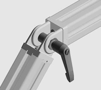 Zinkdruckguß to connect two aluminium profiles at different
