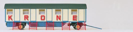 Zirkuswagen H0. Maßstab 1:87. Fertigmodelle. Aus Kunststoff. Circus wagons H0. 1/87 scale. Ready-made models. Made of plastic.