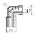 Winkel-Einschraubstutzen D G 1 G 2 SW Bestell-Nr.