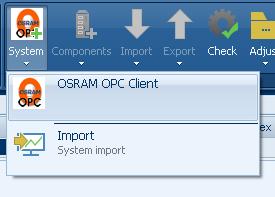 Selektiert man das System OPC Client, wird ein System in der Liste verfügbarer Systeme erzeugt.