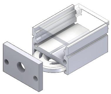 LED-Profil: KUBO MINI Alluminiumaufbauprofil für direkte und indirekte Beleuchtung,