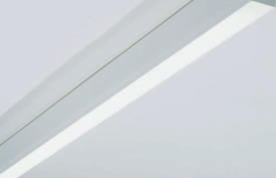 EVG DAI EVG mit zusätzlicher Touch-DIM Funktion für Tastdimmung E Profile made of aluminium, powder coated white Suitable for trimless installation in plasterboard ceilings 10-25mm Versions with