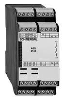 Sichere Signalauswertung AES 2135/2136 Überwachung von magnetischen Sicherheits-Sensoren der Reihe BNS 1 Sicherheitskontakt, STOP 0 2 Meldeausgänge Betriebsspannung 24 230 VAC/DC umschaltbare