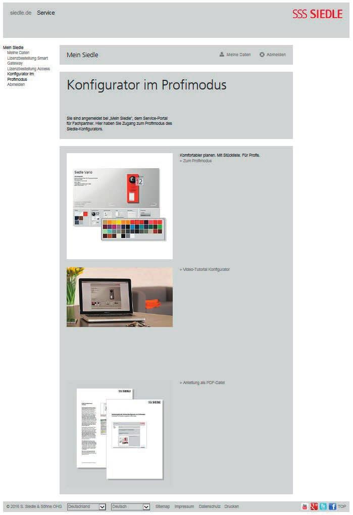 Anleitung für den Online-Konfigurator im Profimodus
