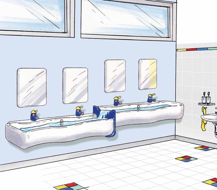 Das Kinder-Produktprogramm von Franke Unser Sortiment umfasst: Wasch- und Spielrinnen Einzelwaschtische Einhebel mischer