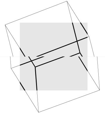 Manfred Mohr arbeitet mit diesen Würfeln, indem er sie auf eine Ebene projiziert, bestimmte Raumdiagonalen einzeichnet oder sie zerschneidet und wieder