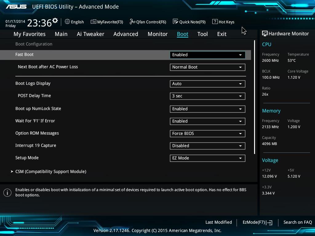 2.8 Boot Menü Die Elemente im Boot-Menü gestatten Ihnen, die Systemstartoptionen zu