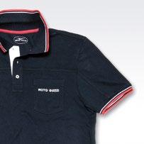 POLO-SHIRT Material: Baumwoll-Stretch-Jersey, Brusttasche mit Moto Guzzi Logo, kleiner Moto Guzzi