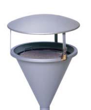 Abfallbehälter und Ascher Oberfläche: Behälter und Standfuß jeweils in Edelstahl oder aus in einer der