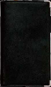 Bandlesezeichen, Patentadresses Einband Siena Leder schwarz