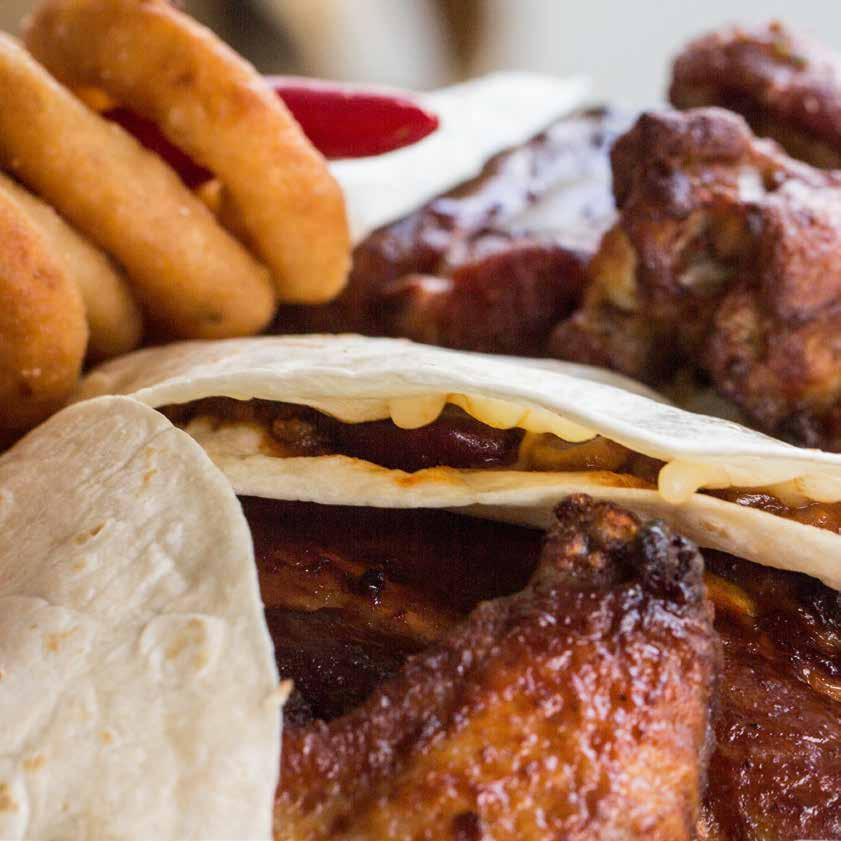 TACOS COMBO TOWER Spare Ribs, Buffalo Wings, Fajita Pollo,