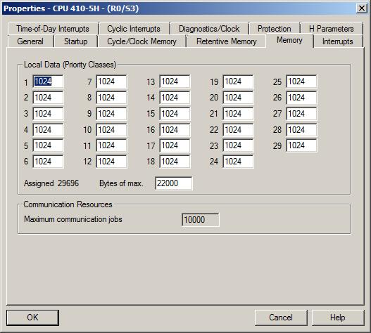 3 Vorgehensweise ab PCS 7 V8.1 4. Klicken Sie auf das Register Speicher.