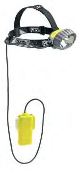 Verriegelbarer Schalter Der EIN/AUS-Schalter der Lampe lässt sich mit einer Hand betätigen und kann durch Umlegen des roten Hebels verriegelt werden, um ein