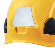 ALVEO-Helm den jeweiligen Anforderungen anzupassen: Transparente Aufkleber: ermöglichen eine sichtbare Markierung