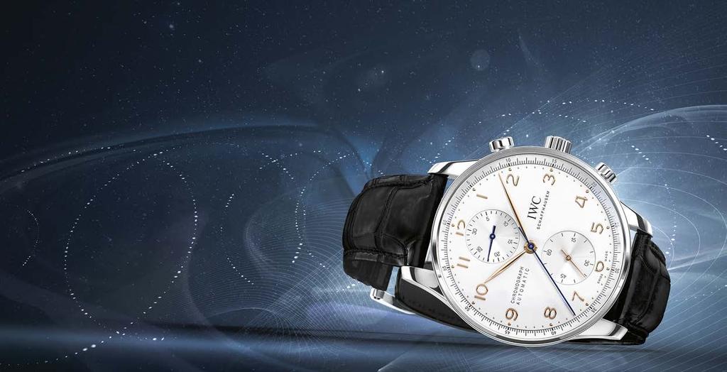 IWC DER PORTUGIESER CHRONOGRAPH DIE STILVOLLSTE ART, ZEIT ZU MESSEN REFERENZ 3714 In der Traditionslinie nautischer Präzisionsinstrumente darf ein Chronograph mit umlaufender Präzisionsskala für die