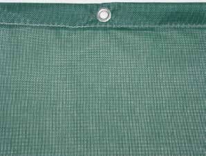 50% PVC-beschichtet Standardfarbe grün, Maschenweite: 5, : per qm 50 g, Luftdurchlässigkeit ca.