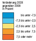 08-2028: +0,9 % Max: Lkr. Erding +15,5 % Min: Lkr. Wunsiedel -21,7 % Schwaben: + 0,1 % (rd. 2.