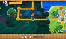 6 Weltkarten-Bildschirm Bewege Mario, um einen Level auszusuchen, den du spielen möchtest.