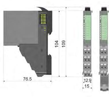 STEUERUNGEN SLIO Das smarte I/O-System Busklemmen SIGNAL-MODULe ANALOG eingang 12BIt SM 031 - Analoge Eingabe/AE 2x12Bit, (0) 4-20mA 031-1BB10 Versorgung 2x 35mA für 2x 2-Draht Sensor integriert, PB: