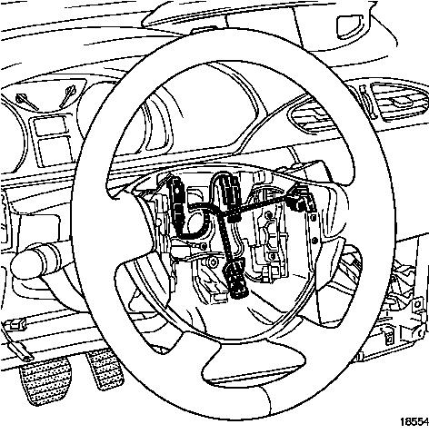 INSTRUMENTE DES ARMATURENBRETTS 83 Armaturenbrett Besonderheiten bezüglich des Airbags WICHTIG: Vor dem erneuten Anschließen des Fahrerairbags muss die Funktionskontrolle des Systems durchgeführt
