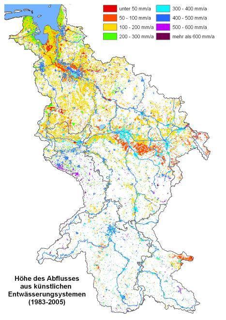 Separation der Abflusskomponenten Dränagen Gesamtabfluss Zwischenabfluss Nitrat wird mit den Abflusskomponenten zu den Gewässern transportiert