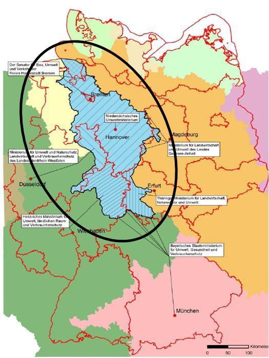 Das AGRUM+ Vorhaben Anwendung des AGRUM-Modellverbundes für das Einzugsgebiet der Weser (49 000 km 2 ) Regionalisiertes Agrar- und UMweltInformationsSystems RAUMIS (TI) Wasserhaushaltsmodell GROWA