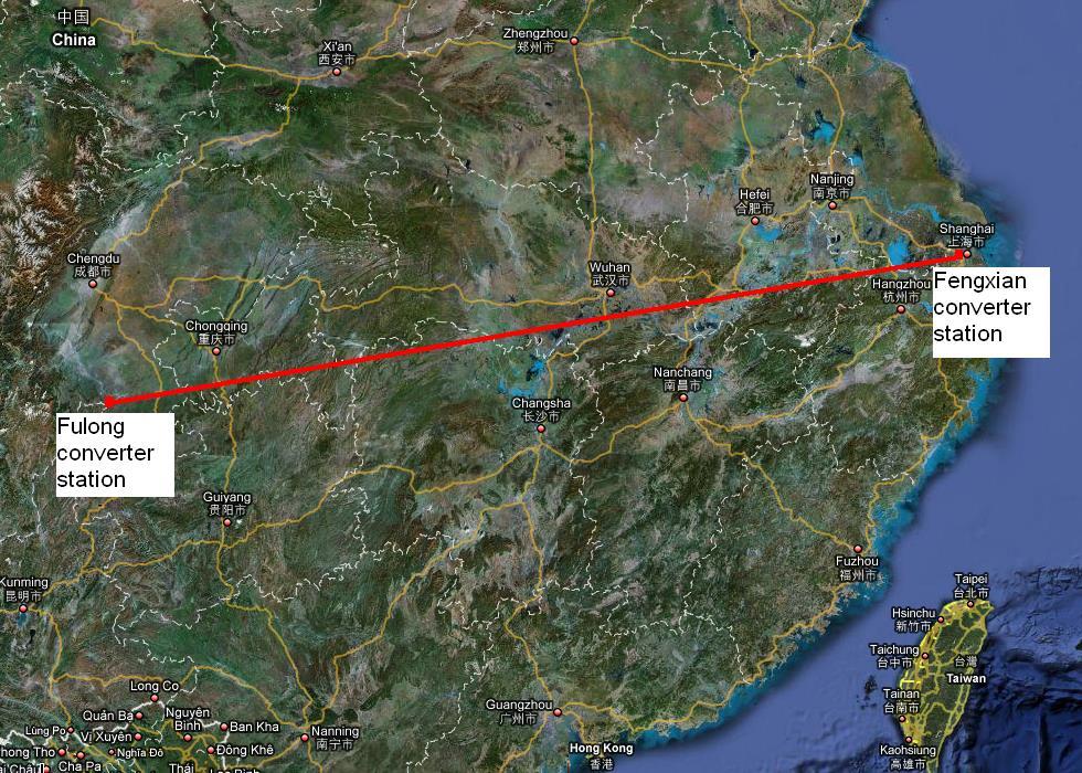The 800 kv Xiangjiaba-Shanghai Project Length of DC Line: 2071 km DC Voltage: 800 kv DC