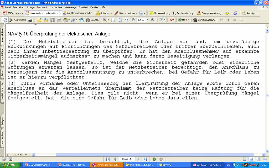 Grundsätze der Zusammenarbeit von Netzbetreibern und dem Elektrotechniker-Handwerk Aktuelles zu VDE-Bestimmungen 3.