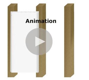 Verarbeitung von HRAK-Platten Der große Vorteil dabei und wie in der Animation rechts zu sehen: Nachdem ihr die Platten verschraubt habt und die Plattenkanten